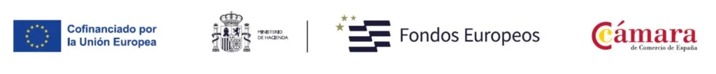 Logos Unión Europea y Cámara de Comercio
