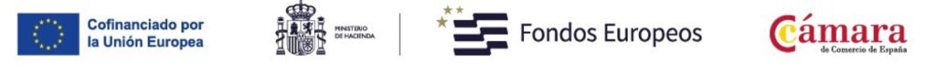 Logos Unión Europea, Fondos Europeos y Cámara España